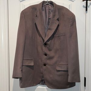 Men’s faux suede CHAPS Ralph Lauren 3 button sports coat tanXL